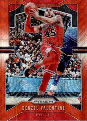 2019-20 Prizm Basketball Red Wave Refractor Denzel Valentine