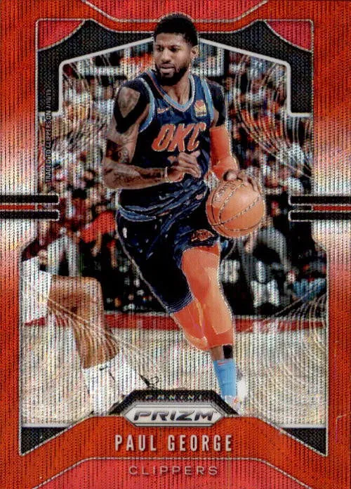 2019-20 Prizm Basketball Red Wave Refractor Paul George