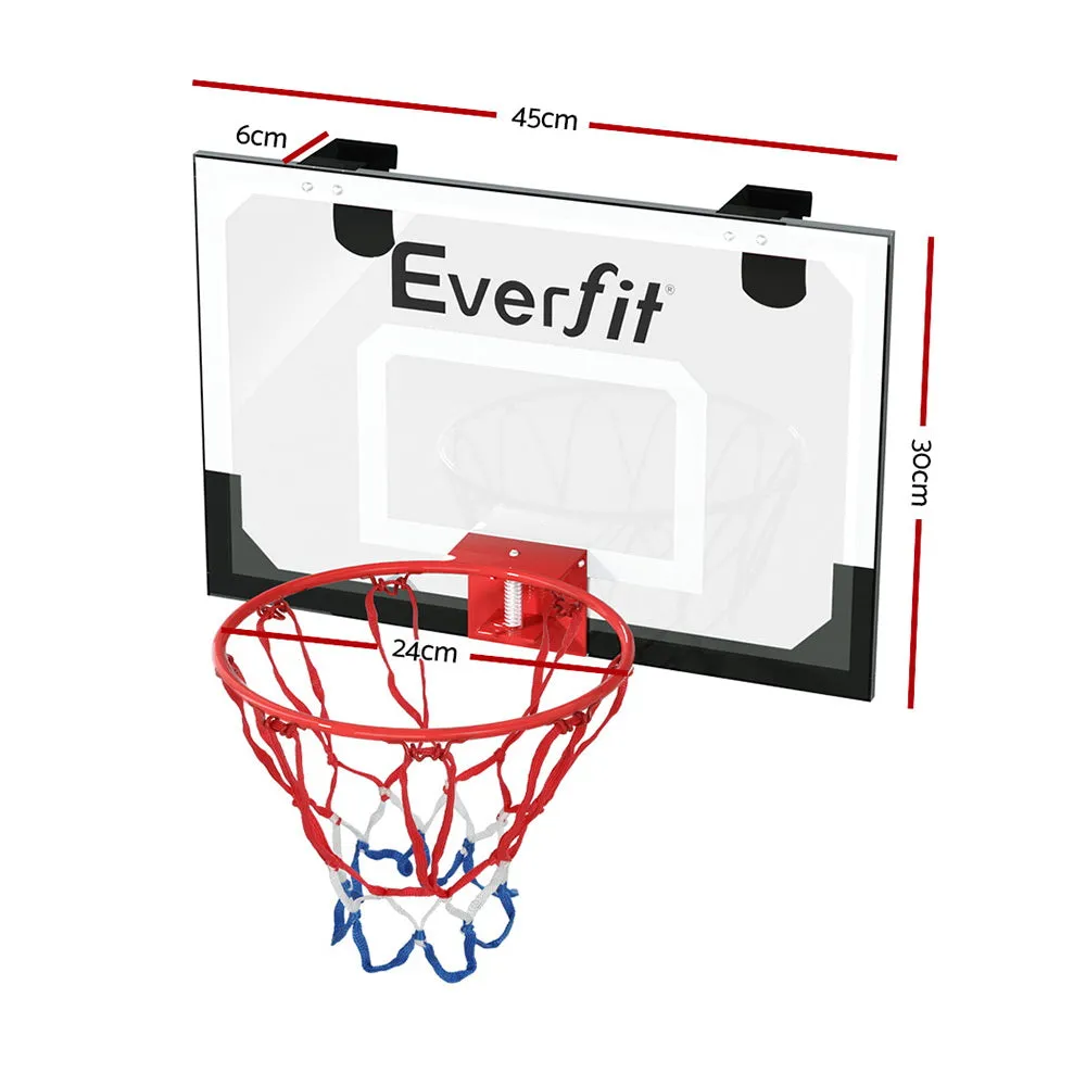 23" Mini Basketball Hoop Backboard Door Wall Mounted Sports Kids - Black