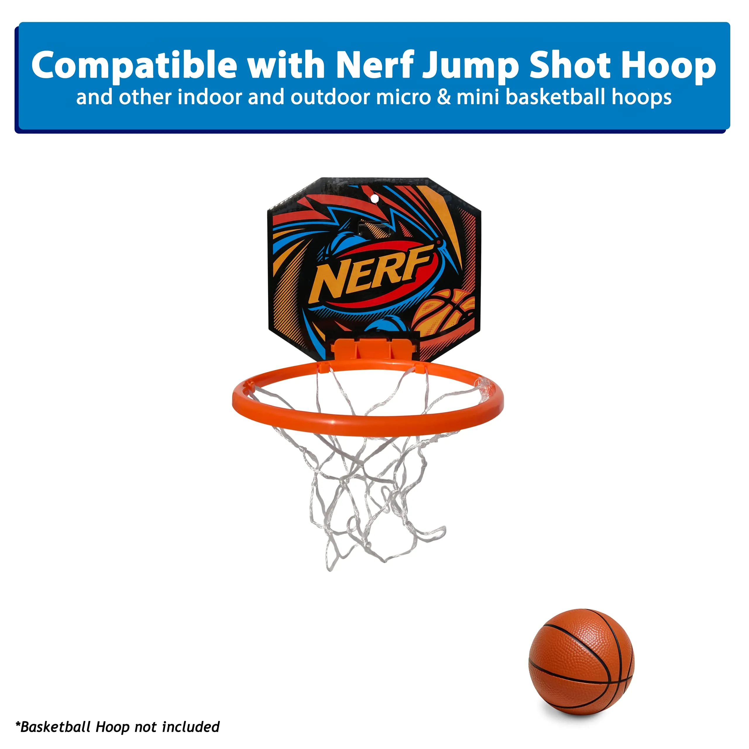 3" Foam Mini Basketball for Nerf Nerfoop Jump Shot Mini Hoop Basketball, 3 Pack | Super