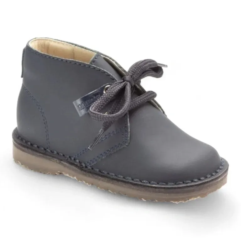 522 - Navy Sahara Leather Lace for Toddler/Boy/Girl by London Kids