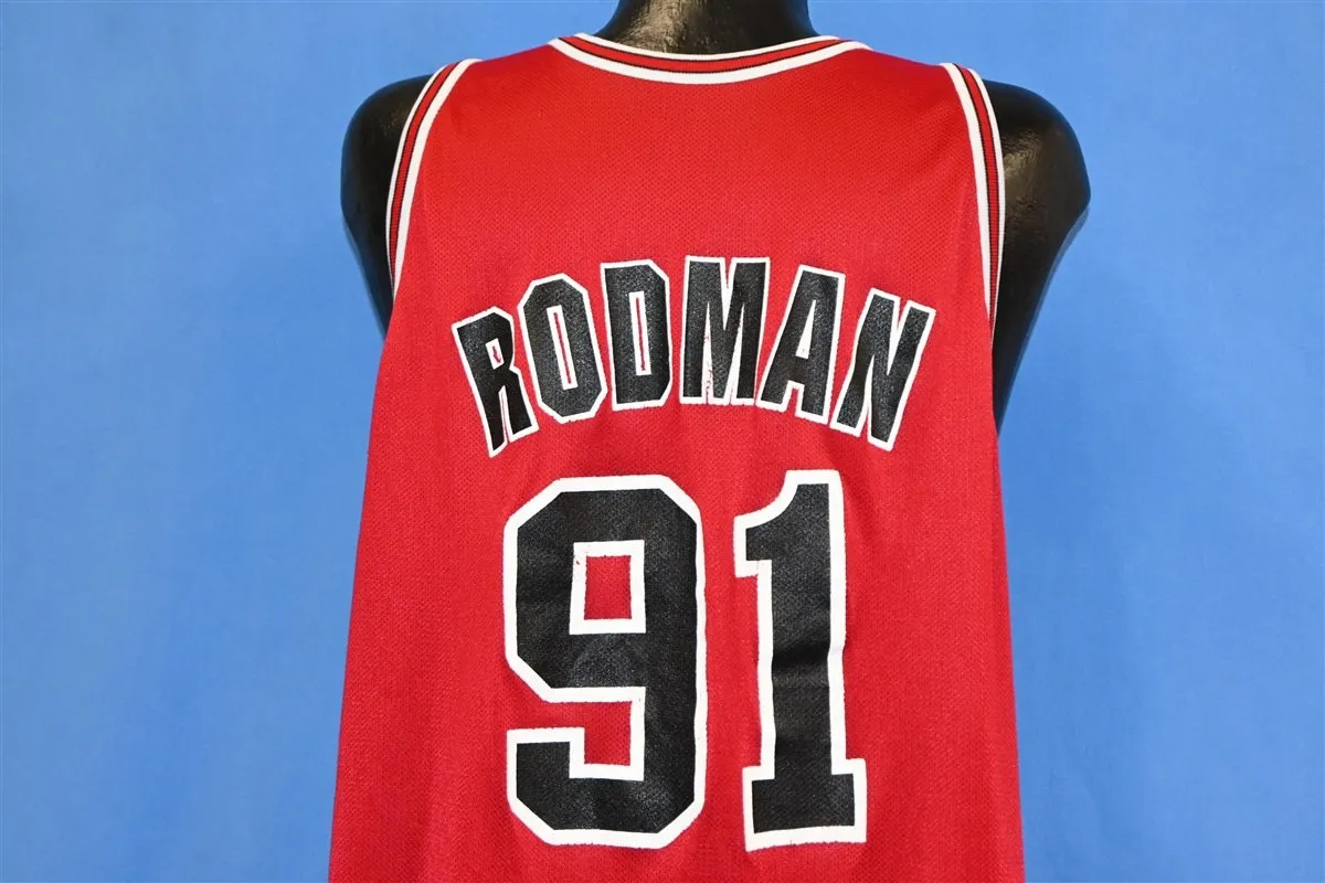 90s Chicago Bulls Dennis Rodman 91 NBA Reversible Jersey XXL