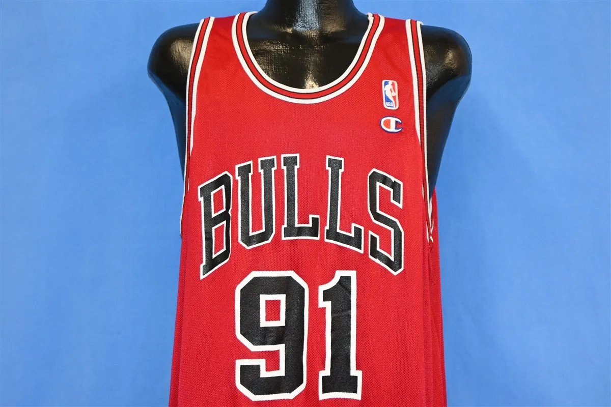 90s Chicago Bulls Dennis Rodman 91 NBA Reversible Jersey XXL