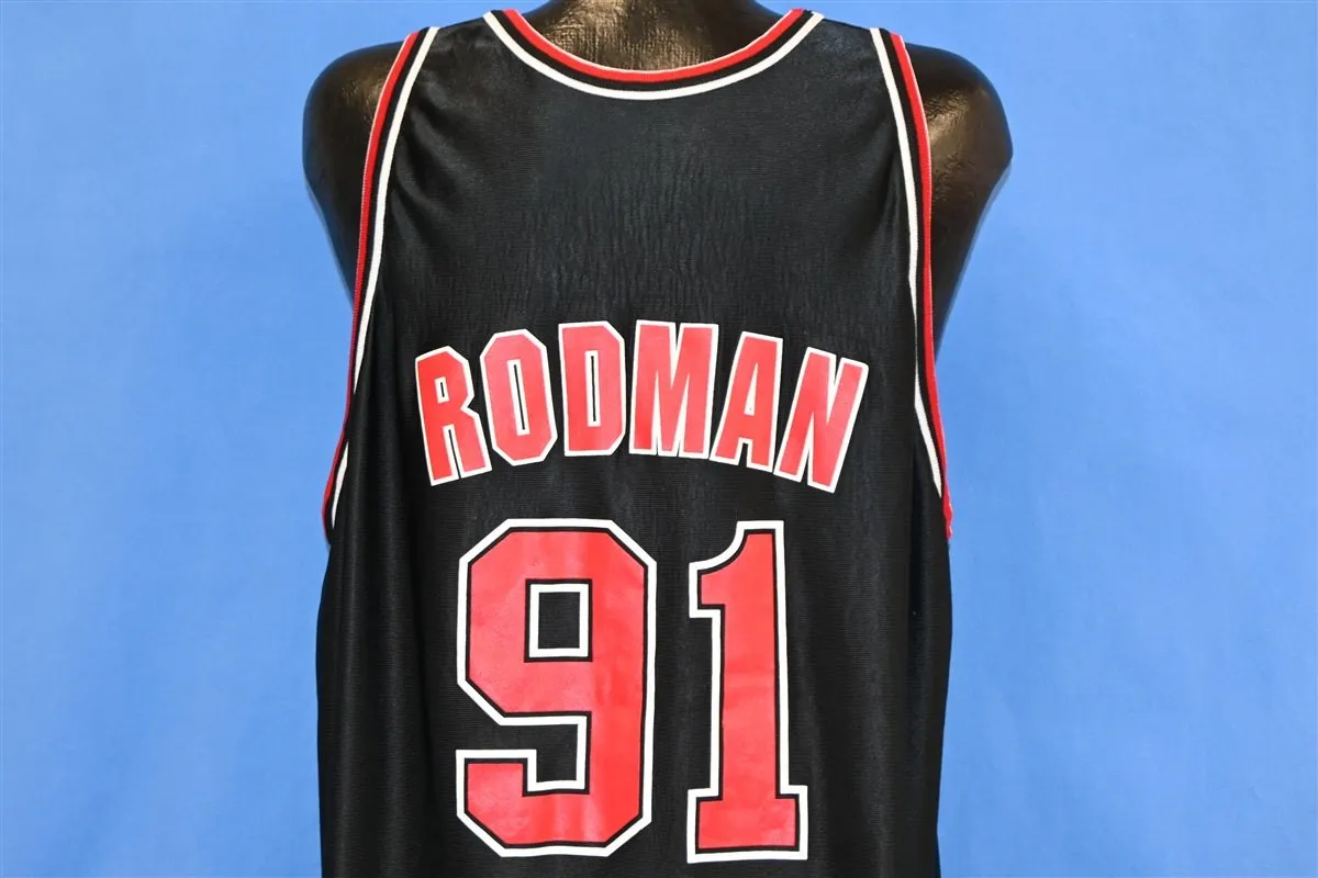 90s Chicago Bulls Dennis Rodman 91 NBA Reversible Jersey XXL