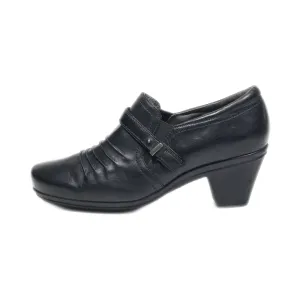 Abeo Rachel Mid-Heel Shoes Leather Black Colour For Women