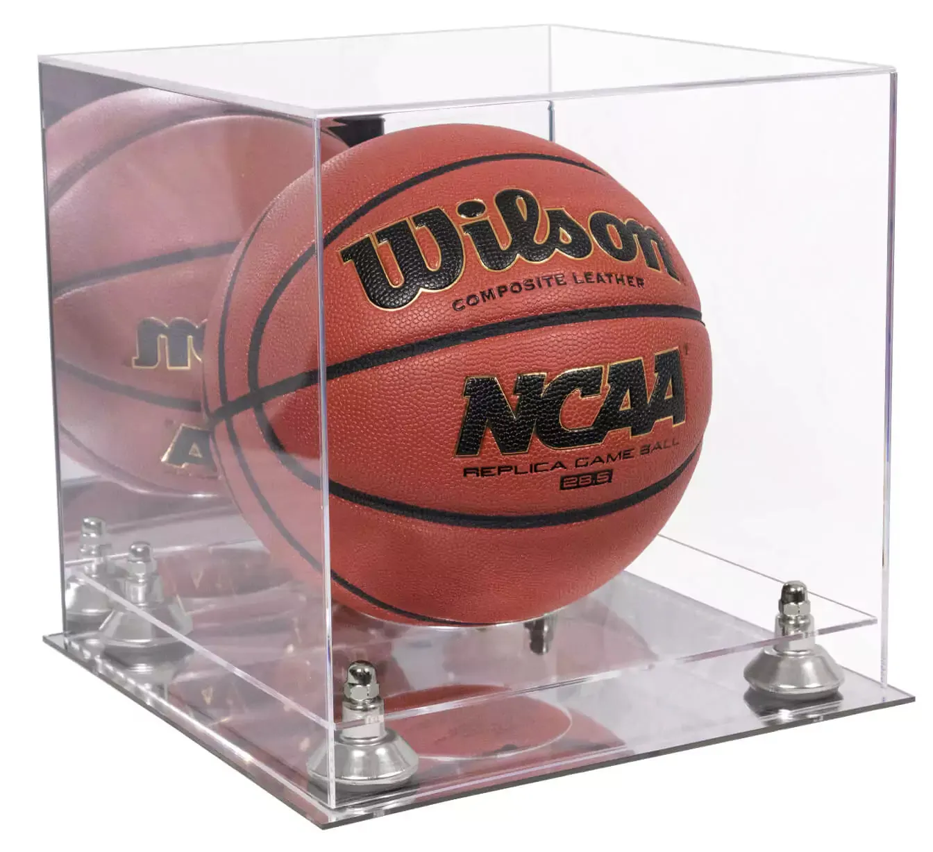 Acrylic Full Size Basketball Display Case - Mirror Wall Mounts (B01/A001)