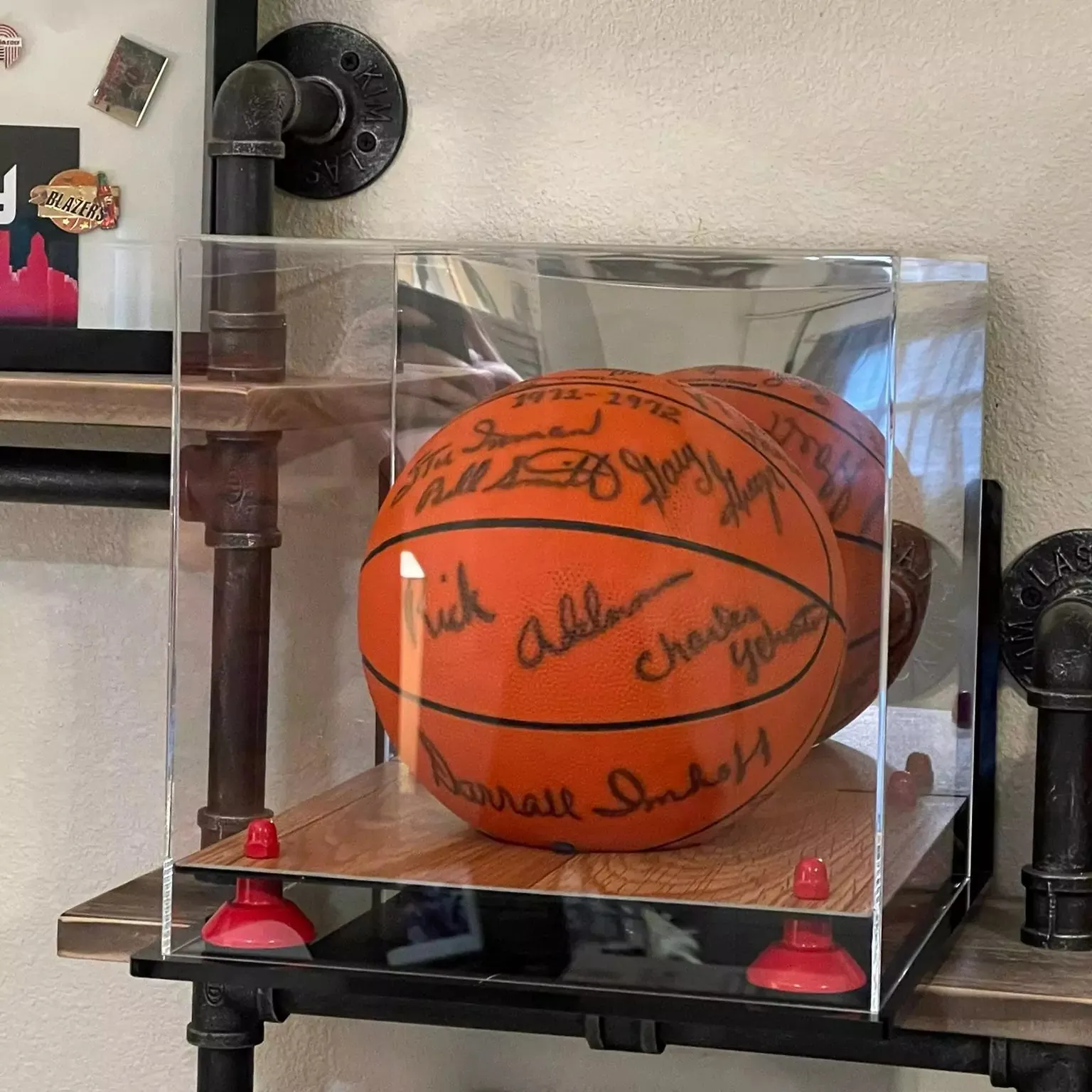 Acrylic Full Size Basketball Display Case - Mirror Wall Mounts (B01/A001)