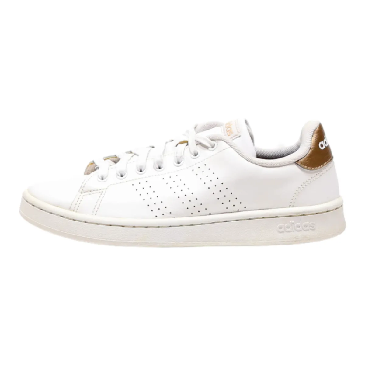 ADIDAS Advantage Sneaker Trainers White Leather Womens UK 6.5