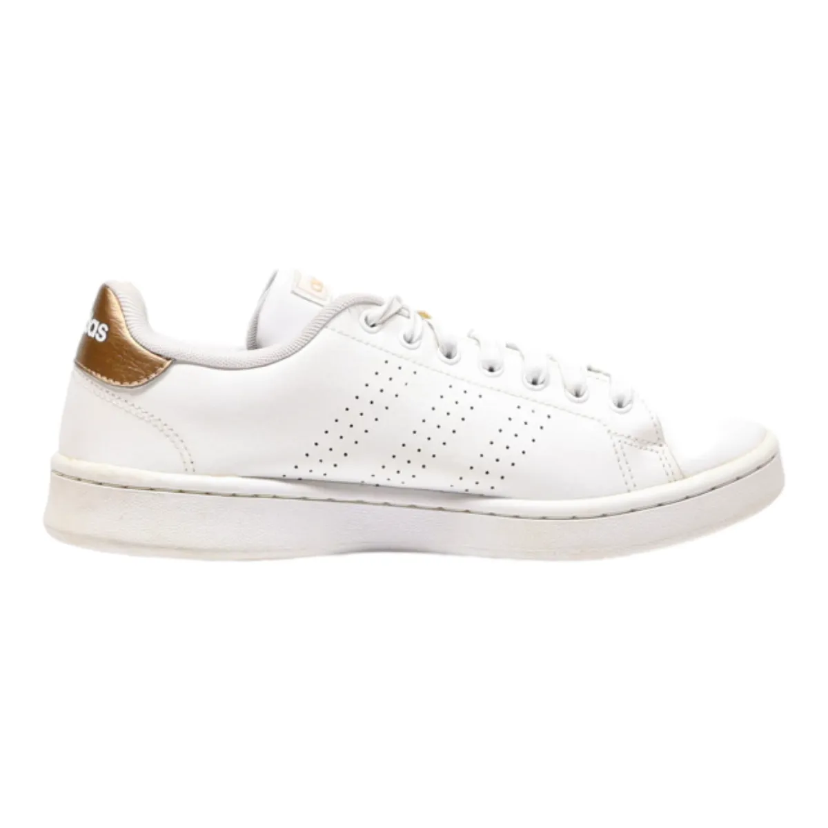 ADIDAS Advantage Sneaker Trainers White Leather Womens UK 6.5