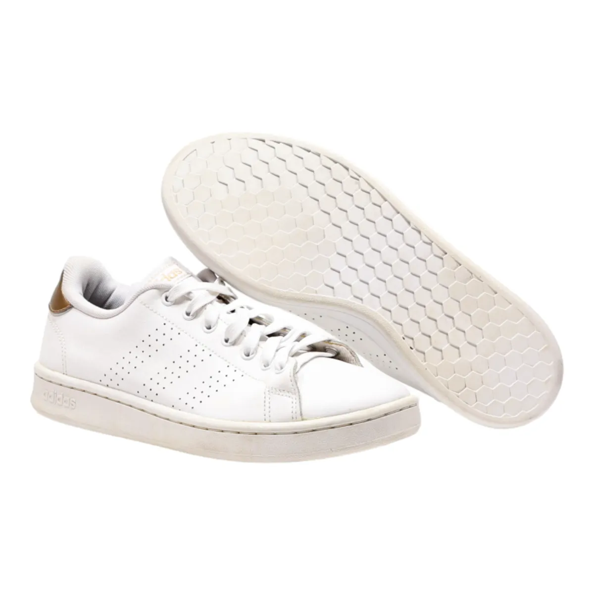 ADIDAS Advantage Sneaker Trainers White Leather Womens UK 6.5