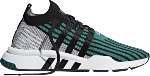 Adidas EQT Support Mid ADV Primeknit 'Black Sub Green' Sneakers, Black