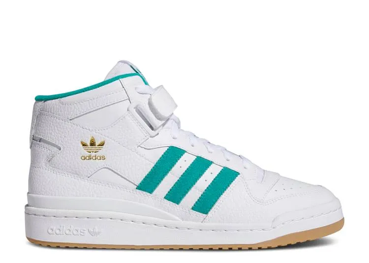 Adidas FORUM MID 'WHITE TEAL' sneakers, white