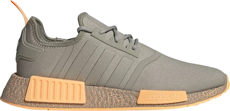 Adidas NMD_R1 'Grey Acid Orange' sneakers, gray