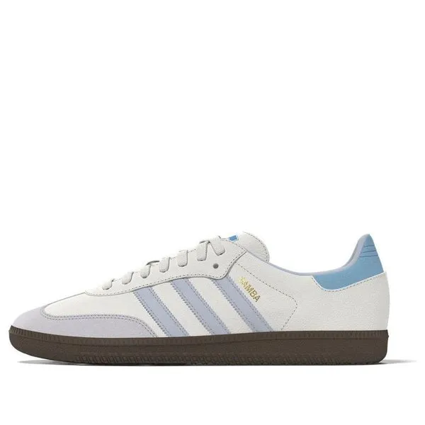 adidas Samba OG 'White Halo Blue Gum' Sneakers, White