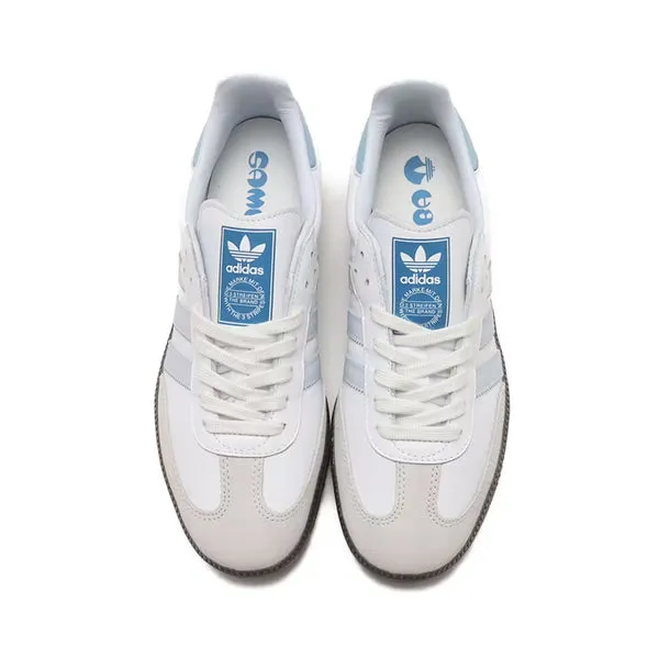 adidas Samba OG 'White Halo Blue Gum' Sneakers, White