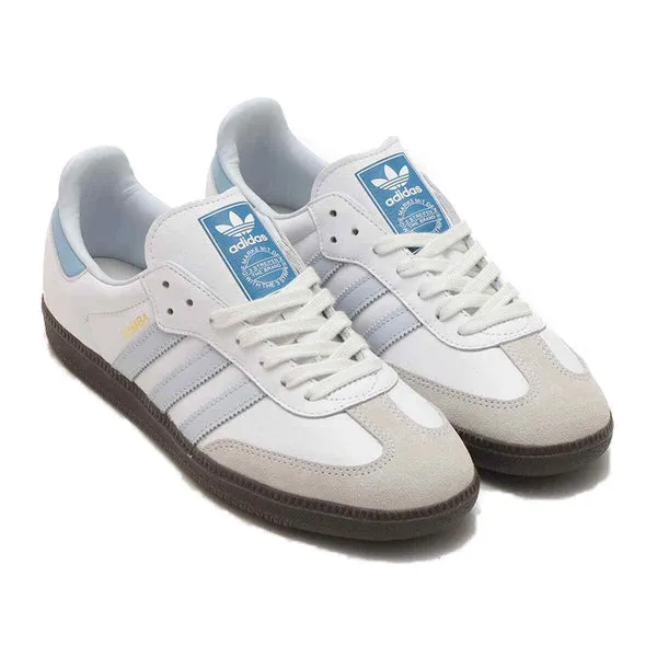 adidas Samba OG 'White Halo Blue Gum' Sneakers, White