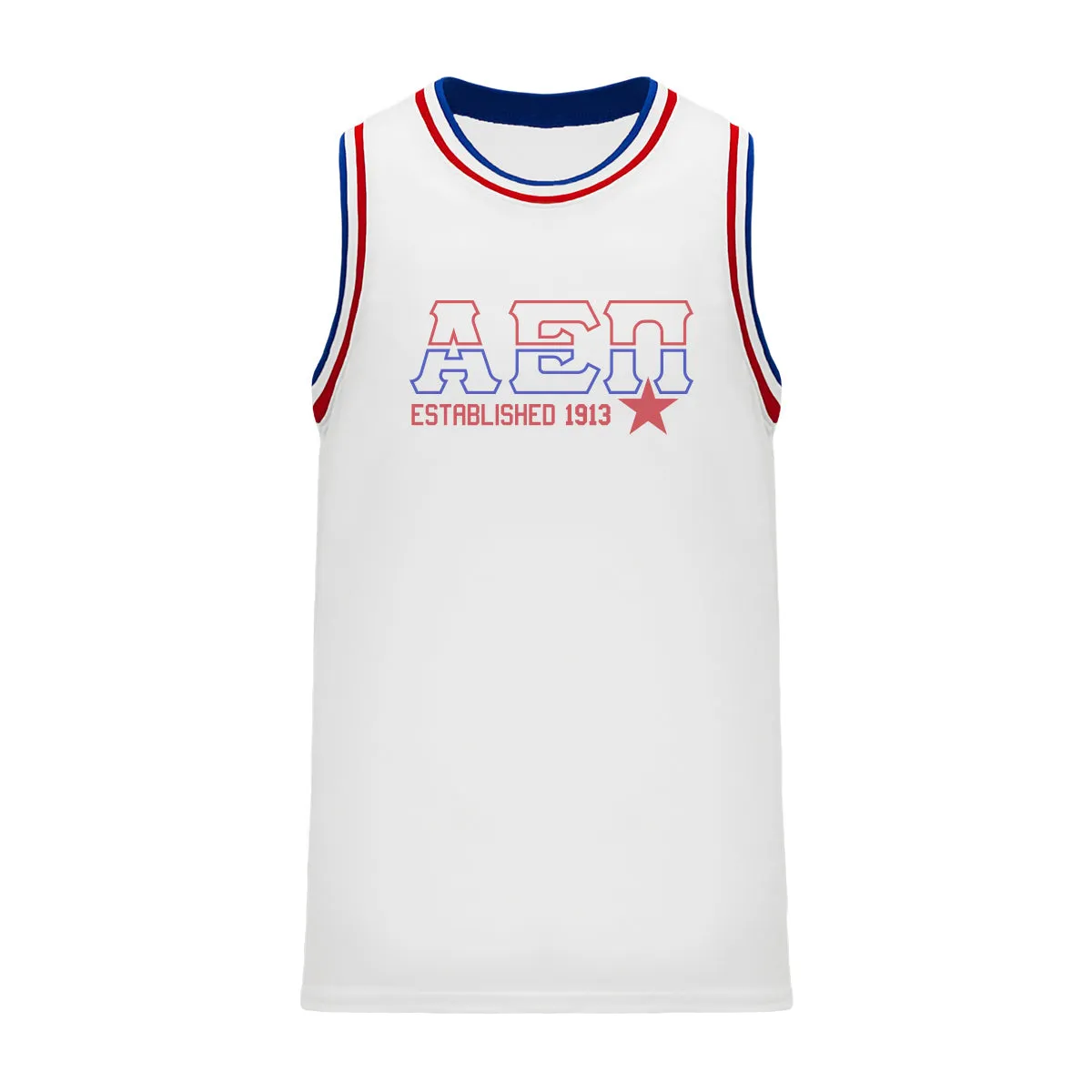 AEPi Retro Block Basketball Jersey