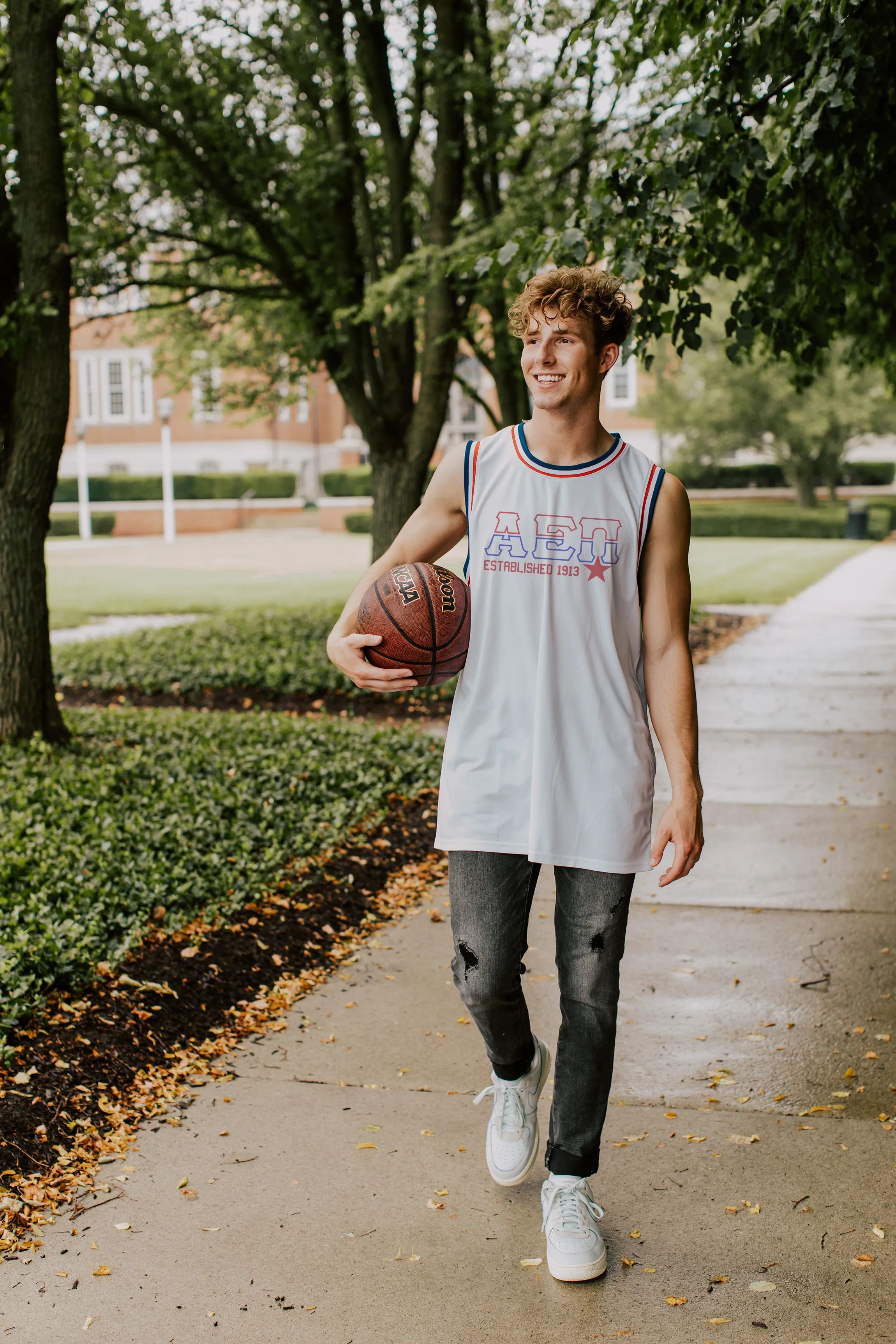 AEPi Retro Block Basketball Jersey