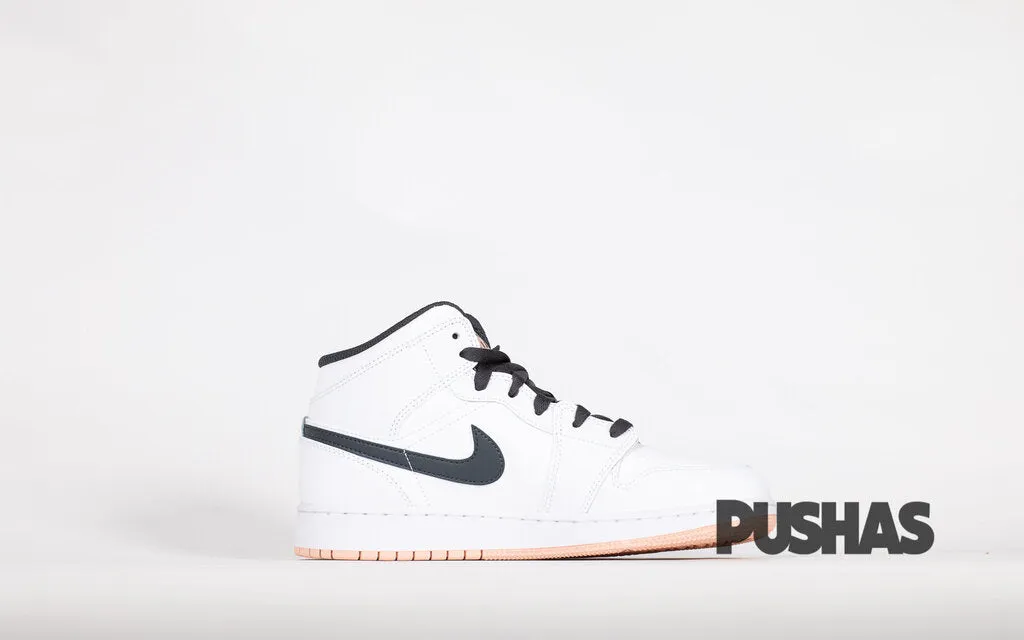 Air Jordan 1 Mid GS 'White Arctic Orange'