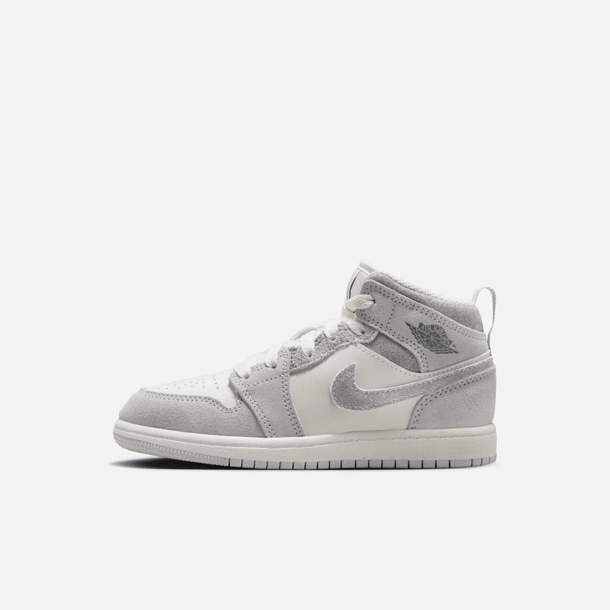 Air Jordan Kids' 1 Mid SE Neutral Grey (PS)