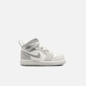 Air Jordan Kids' 1 Mid SE Neutral Grey (TD)