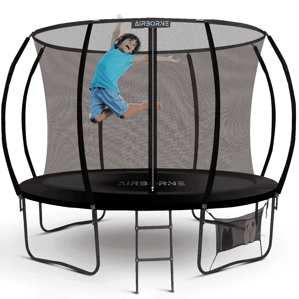 Airborne 10ft Trampoline With Ladder & Shoe Holder