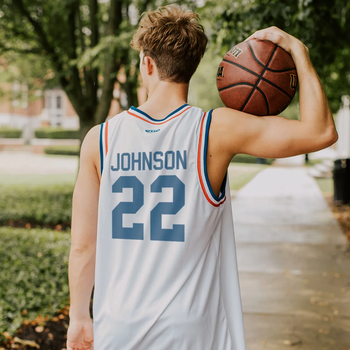 Alpha Sig Retro Block Basketball Jersey