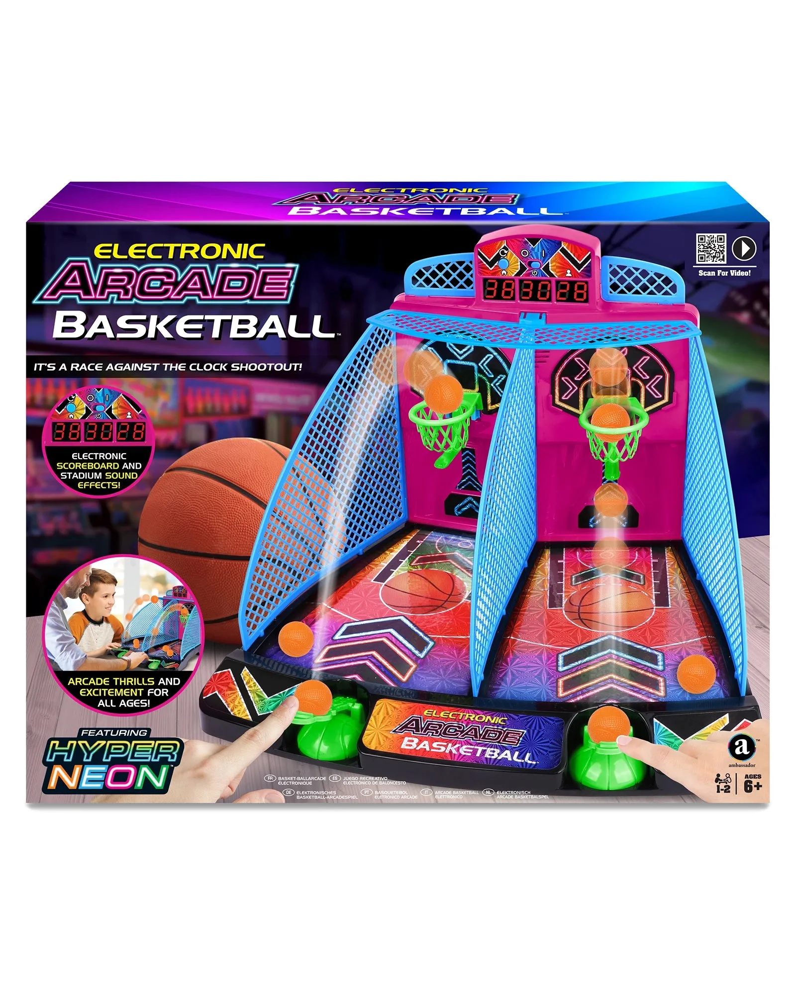 Ambassador Electronic Arcade Basketball (Hyper Neon Series)