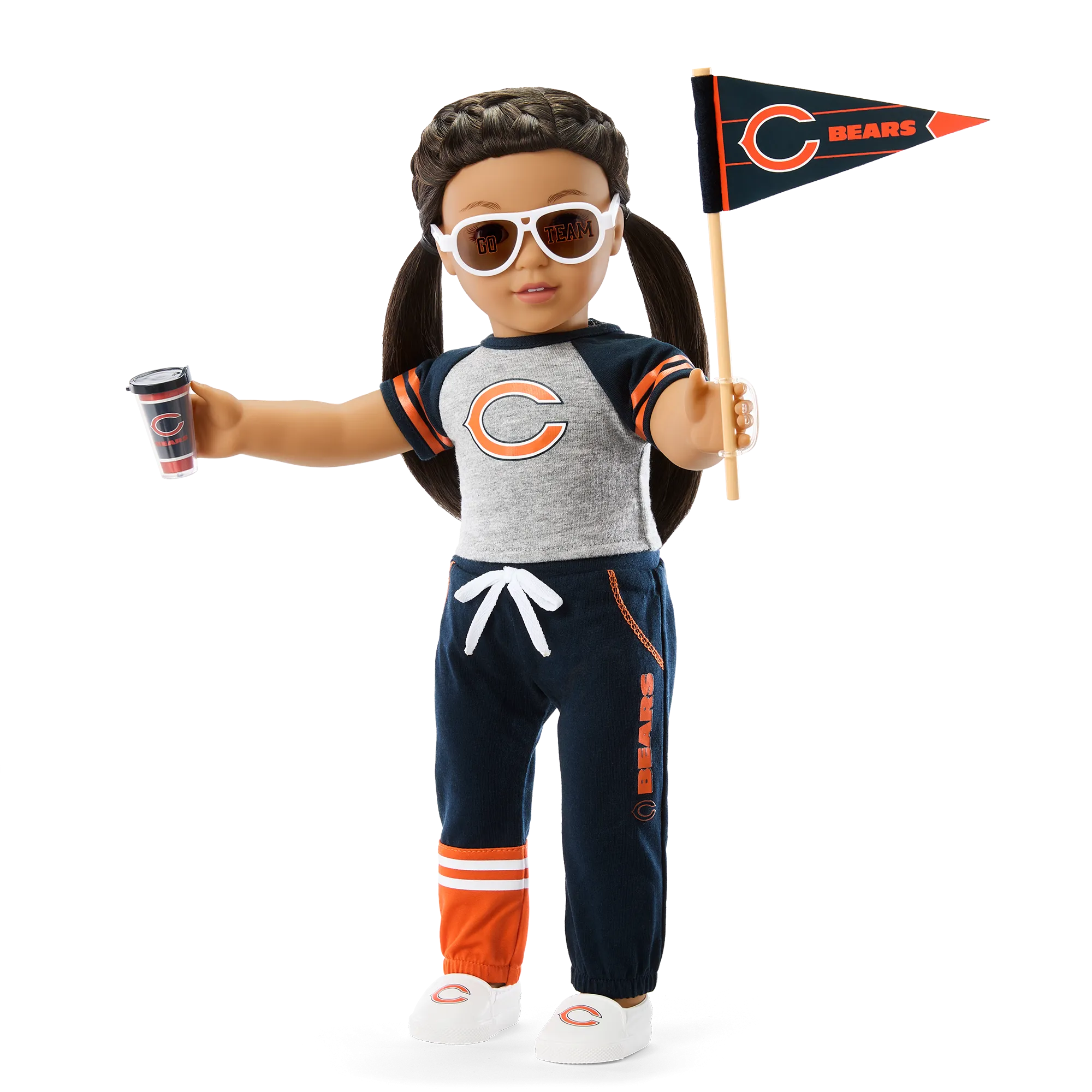 American Girl® x NFL Chicago Bears Fan Outfit & Accessories for 18-inch Dolls