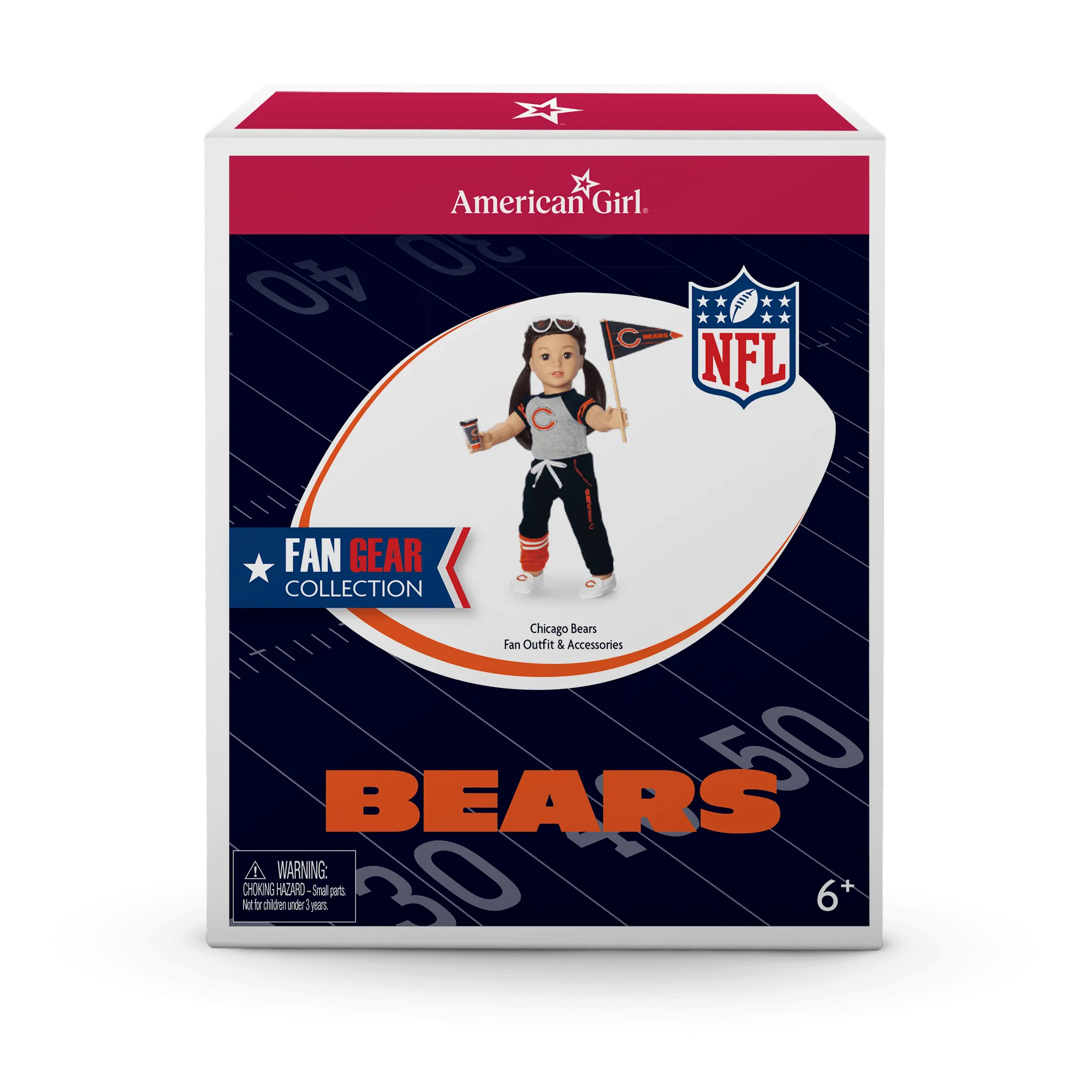 American Girl® x NFL Chicago Bears Fan Outfit & Accessories for 18-inch Dolls