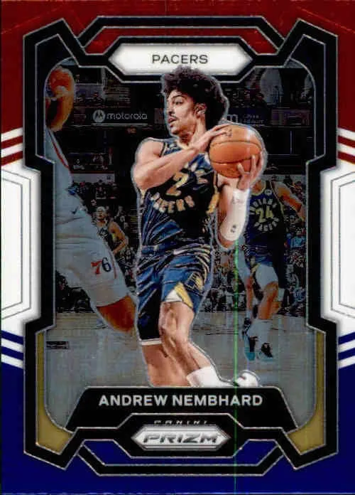 Andrew Nembhard, Red White Blue Prizm, 2023-24 Panini Prizm Basketball NBA