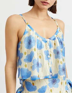 Annabelle Buttoned Floral Tank Top