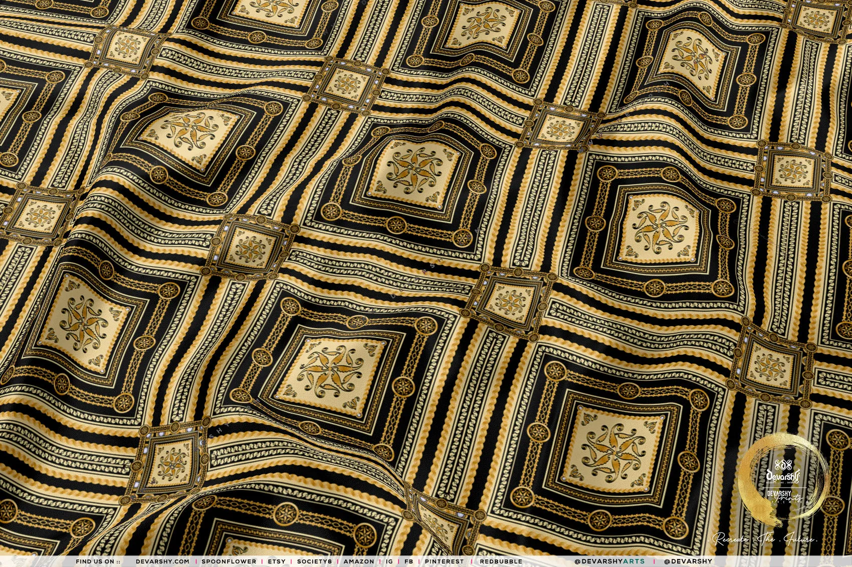 Baroque Gold Upholstery Fabric 3meters 9 Designs & 12 Furnishing Fabrics Decorative Fabric By the Yard | 021