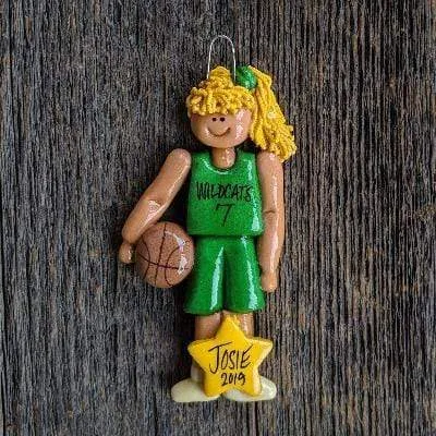 Basketball Player Female Christmas Ornament