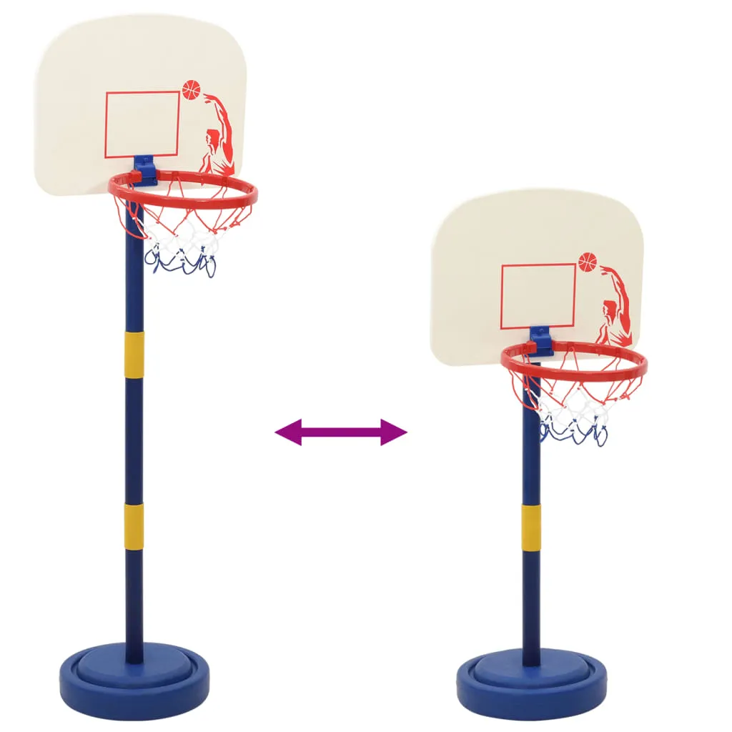 Basketball Stand with Ball and Pump Adjustable Height 90/121 cm