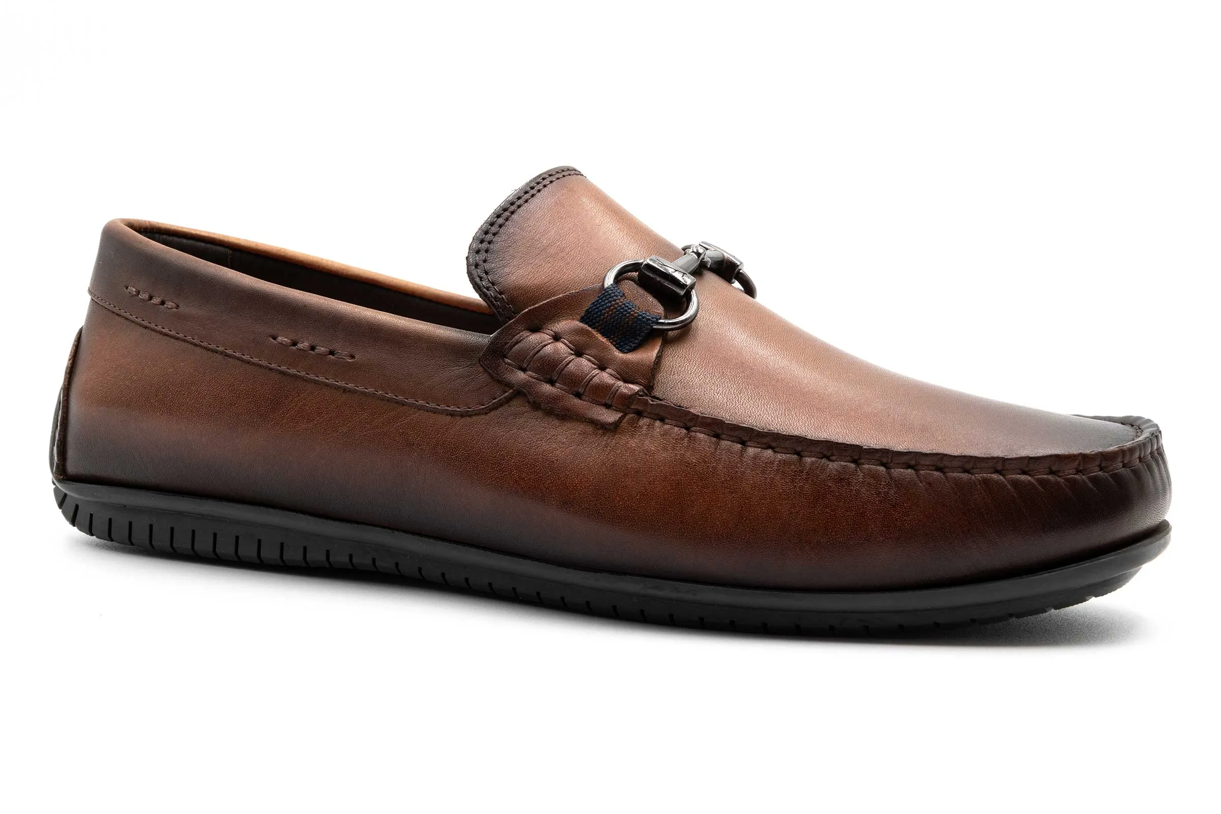 Bermuda Saddle Leather Horse Bit Loafers - Whiskey