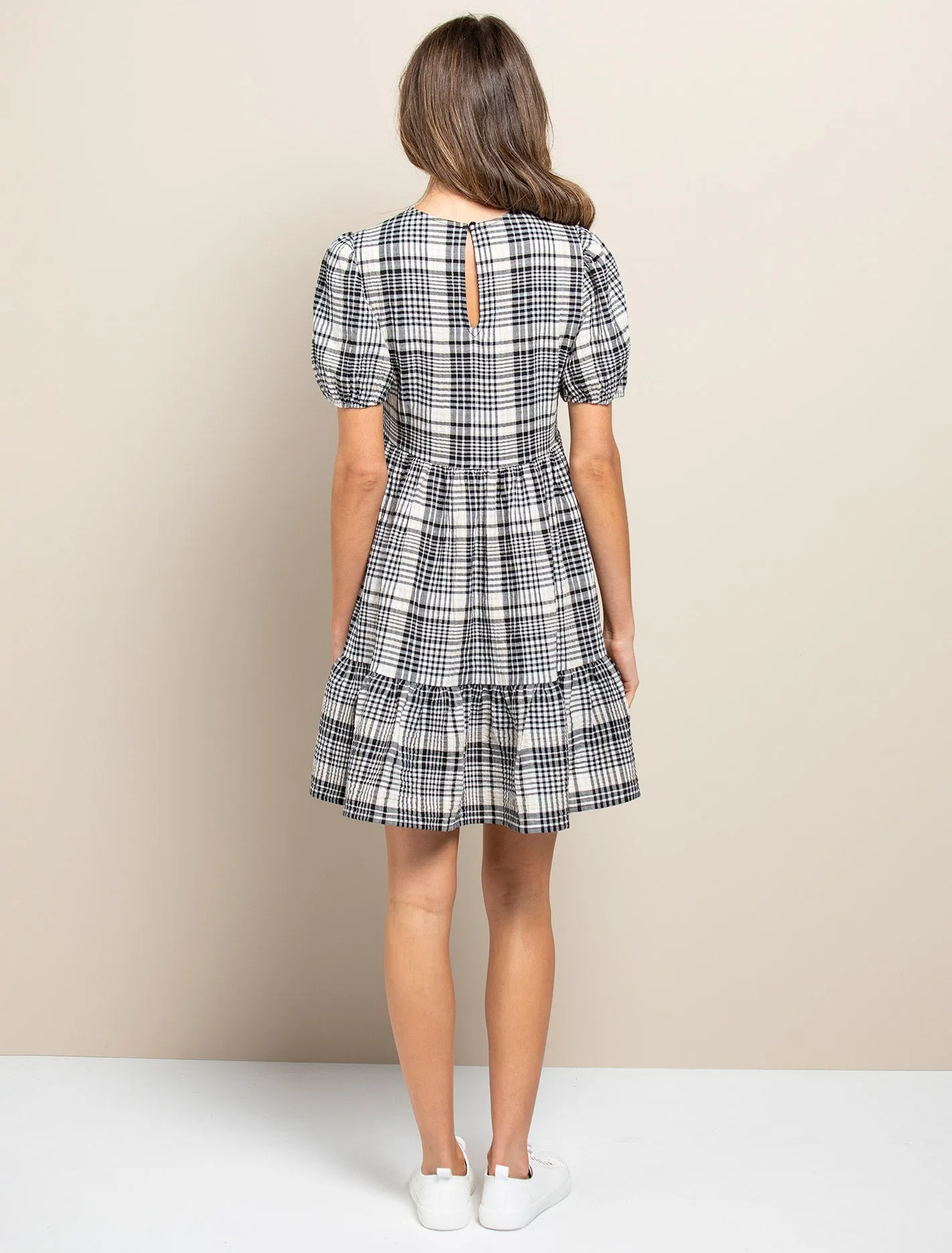 Bessie Check Smock Dress