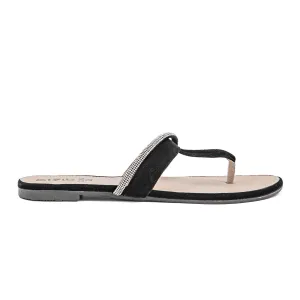 Black Casual Chappal CL1863