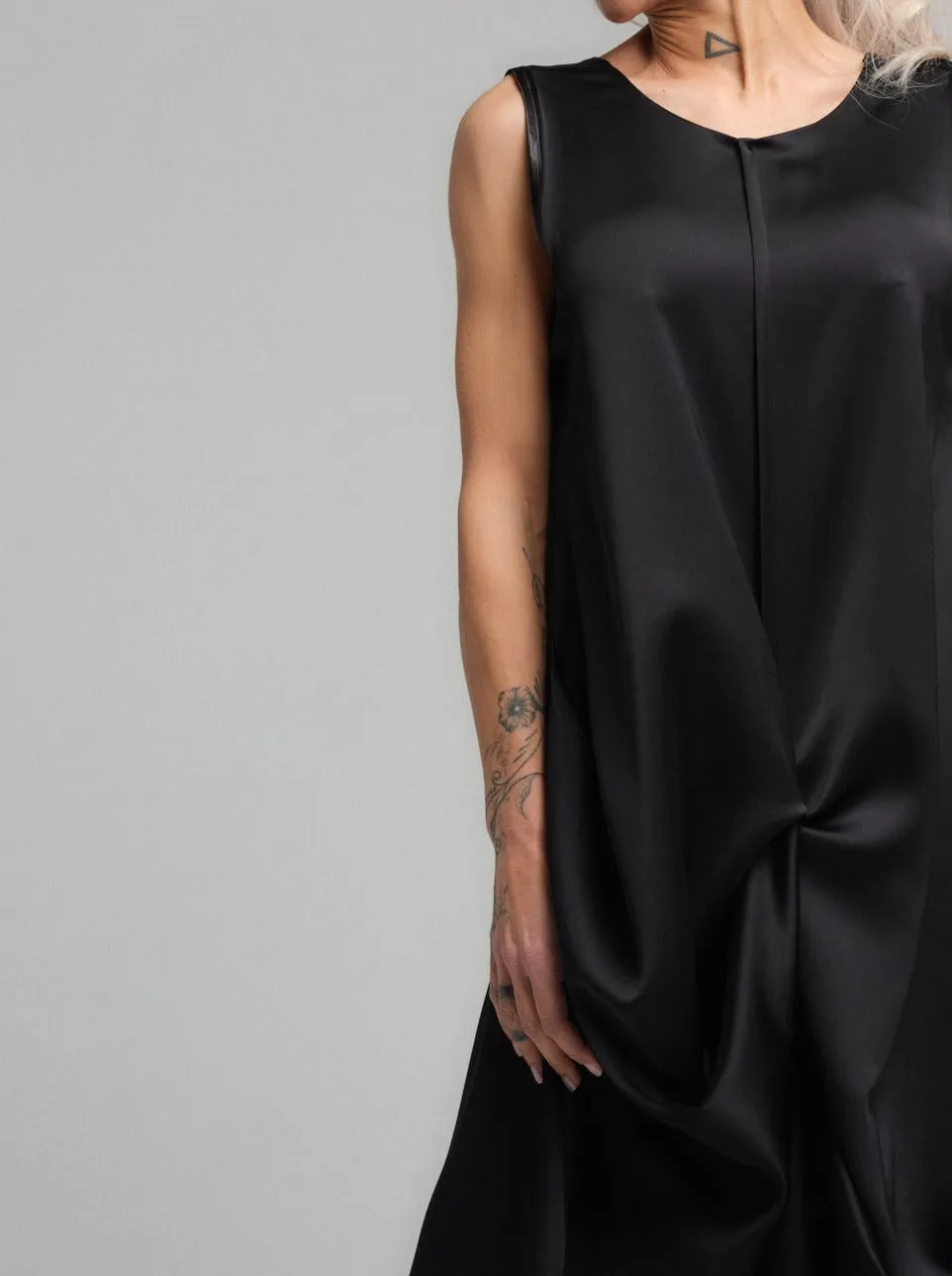 Black Softly Structured Jumpsuit