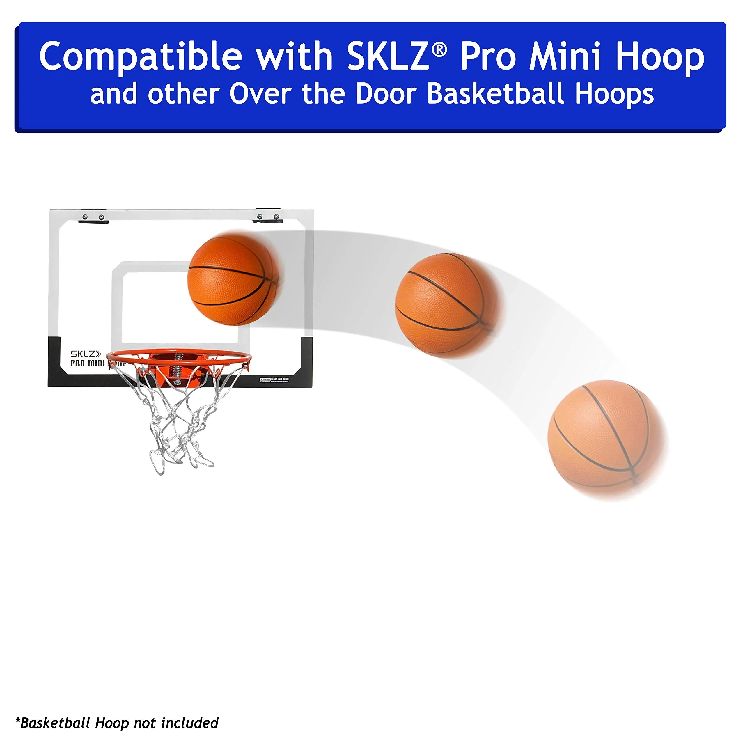 Botabee 5 Foam Mini Basketball for SKLZ Pro Mini Basketball Hoop, 2 Pack | Safe & Quiet