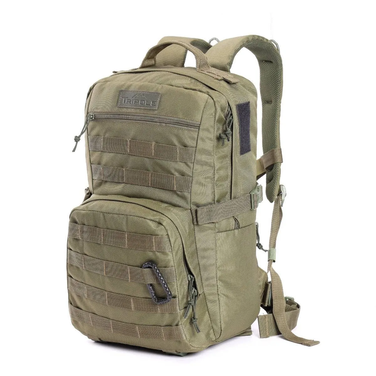 Captain Tactical Backpack with MOLLE Webbing and Carabiner -  25 Litres - Army Green