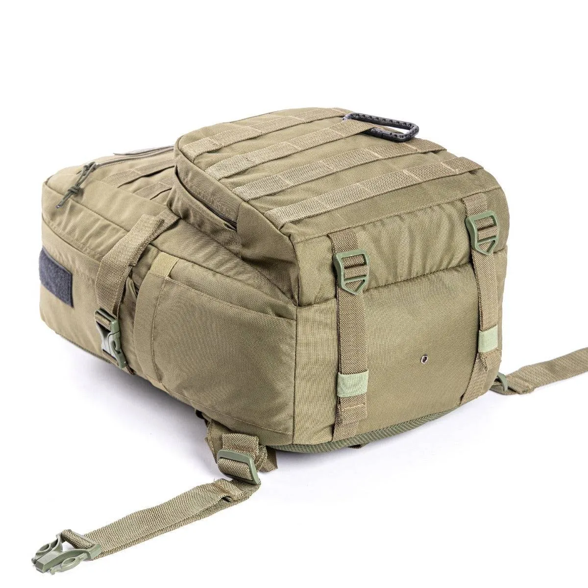 Captain Tactical Backpack with MOLLE Webbing and Carabiner -  25 Litres - Army Green