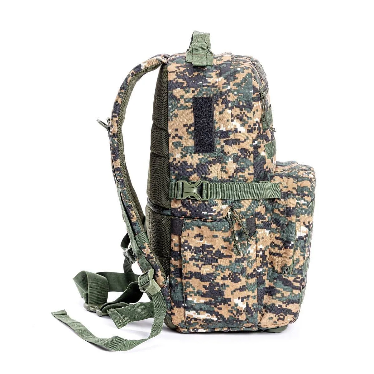 Captain Tactical Backpack with MOLLE Webbing and Carabiner -  25 Litres - Digital Camouflage