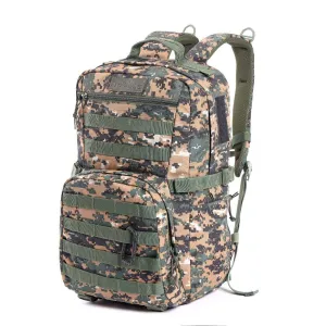 Captain Tactical Backpack with MOLLE Webbing and Carabiner -  25 Litres - Digital Camouflage