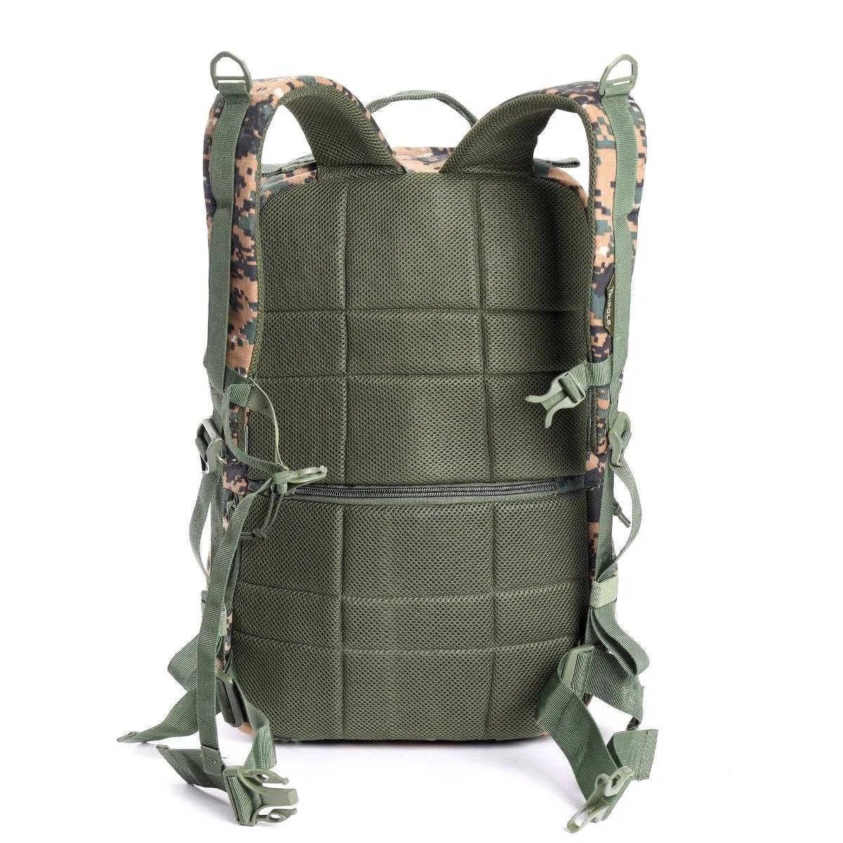 Captain Tactical Backpack with MOLLE Webbing and Carabiner -  25 Litres - Digital Camouflage