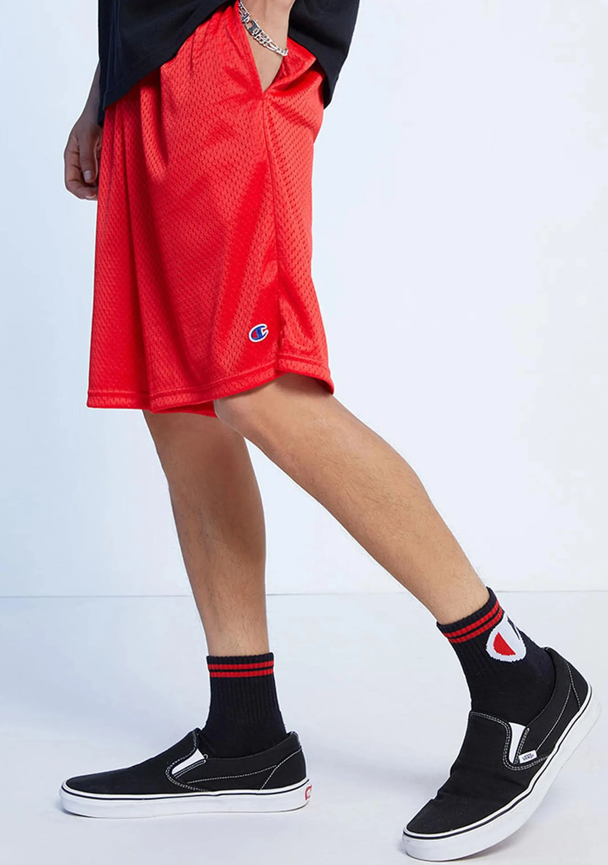 Champion Mens US 9inch Basketball Shorts Red <br> AURGA1 QUJ