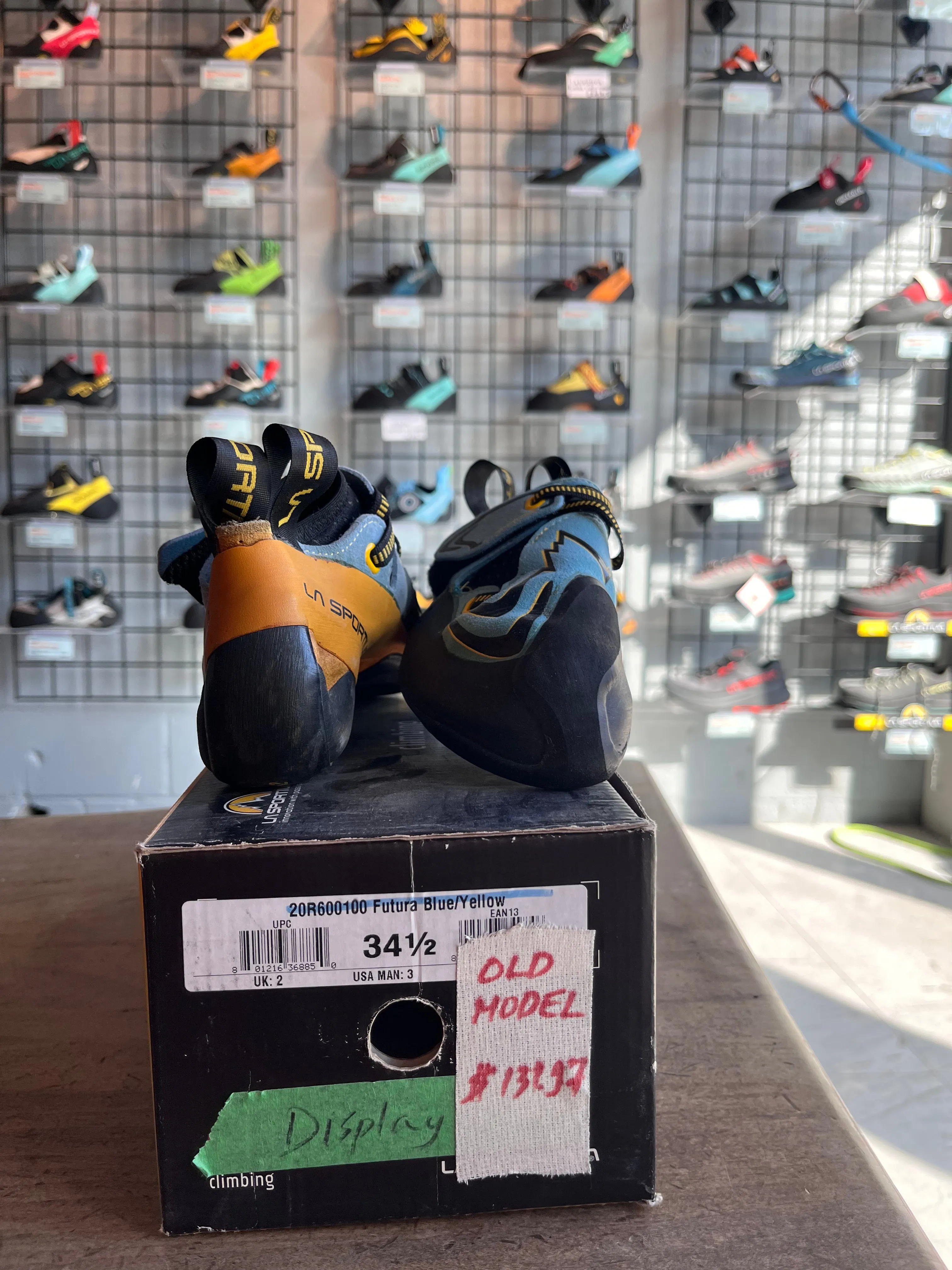 Clearance: La Sportiva Futura Climbing Shoes Blue/Yellow