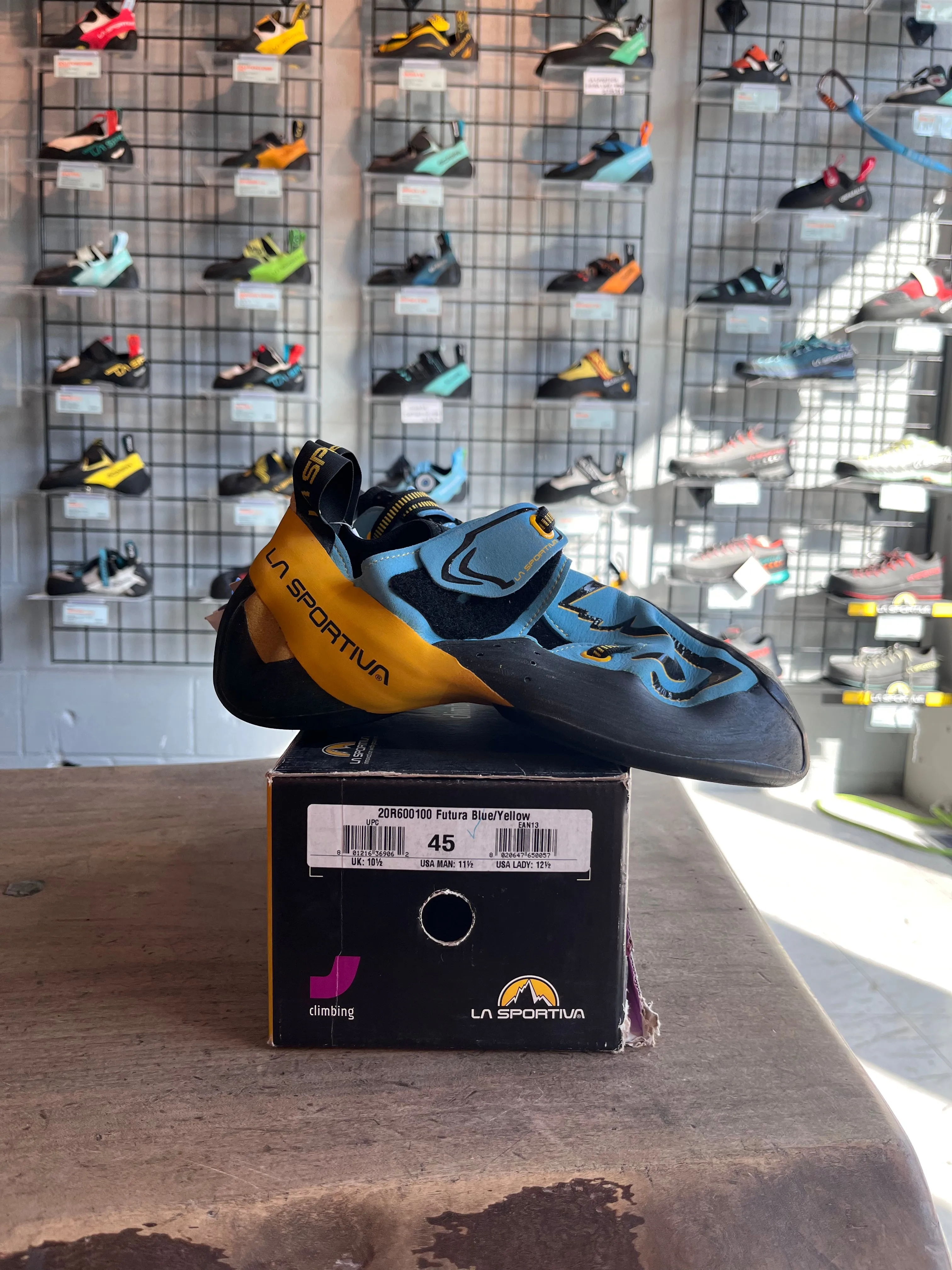 Clearance: La Sportiva Futura Climbing Shoes Blue/Yellow