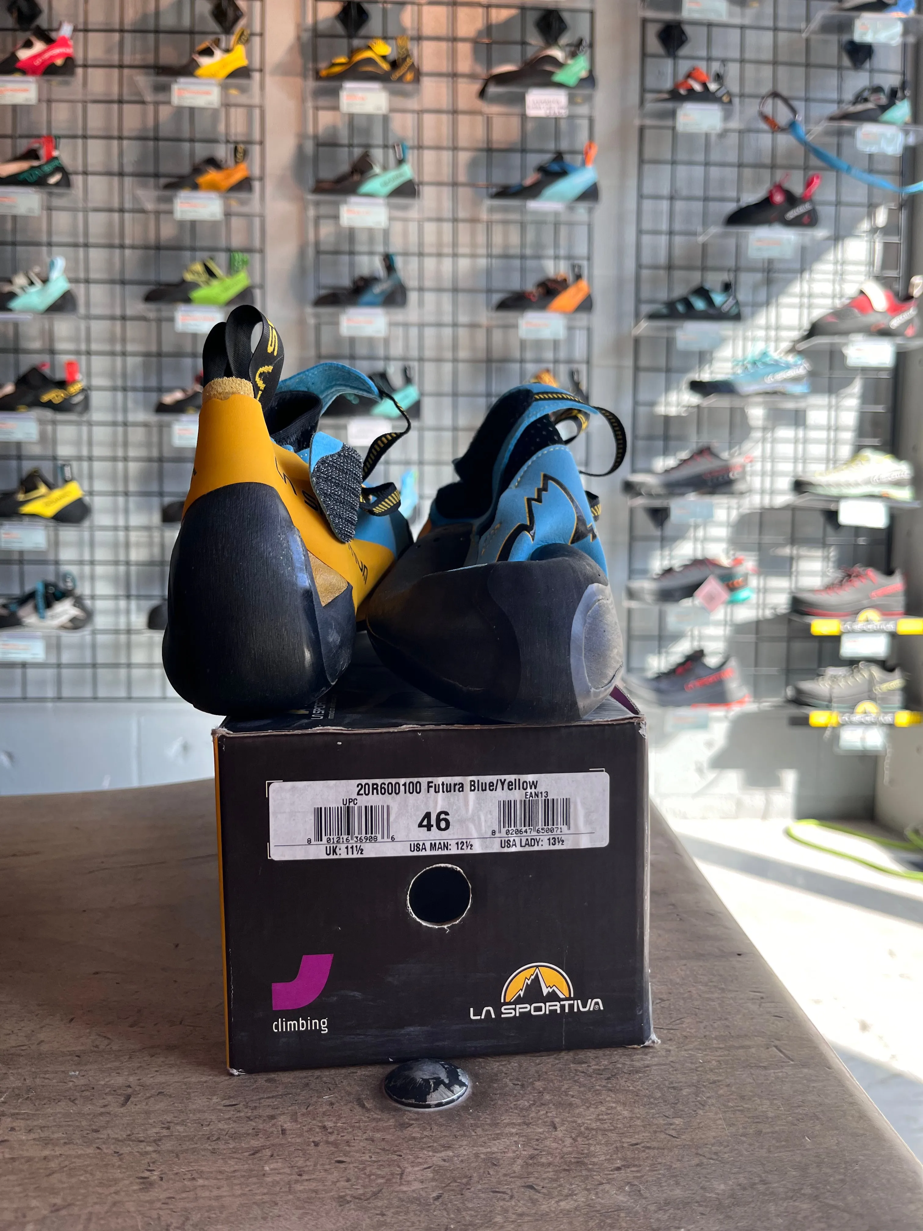 Clearance: La Sportiva Futura Climbing Shoes Blue/Yellow