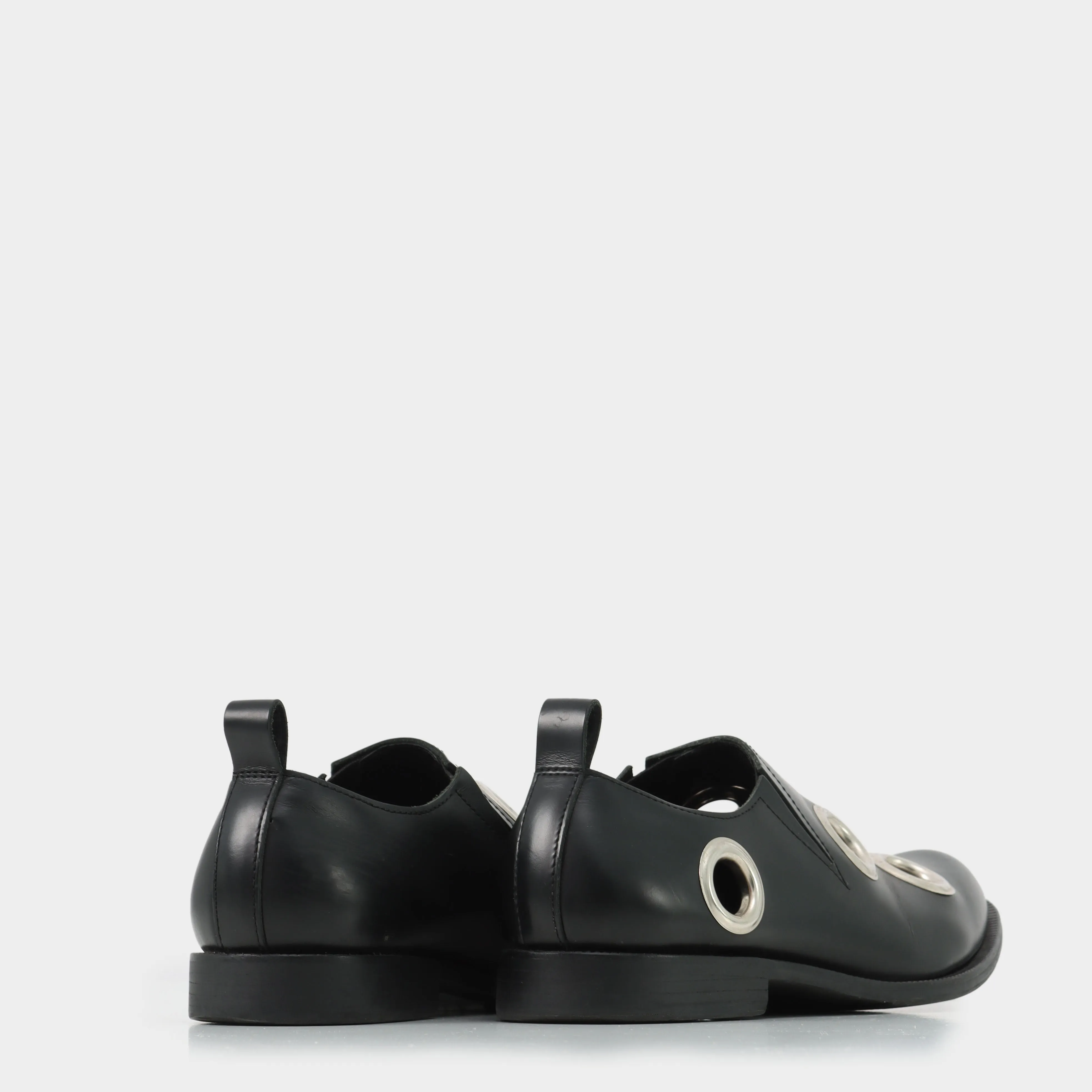 Comme des Garçons Pointed Leather Eyelet Shoes